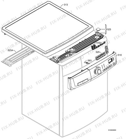 Взрыв-схема стиральной машины Rex Electrolux RWF14591W - Схема узла Command panel 037